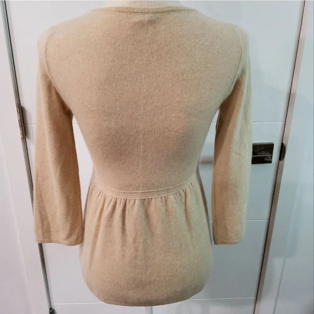 J.Crew Sontuosa 100% Cashmere Knit Sweater Size XS